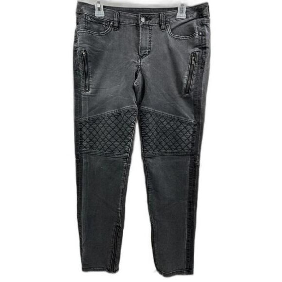 Jag Jeans Womens Sz 10 Low Rise Skinny Black Gray Stretch Denim Zip Pocket - Picture 1 of 11